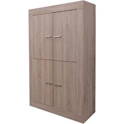 Dmora Buffet Haut De Design Moderne Avec 4 Portes, Buffet De Cuisine, Buffet Avec étagères Et étagères, 102x43h162 Cm, Couleur Chêne 8 Dmora Buffet Haut De Design Moderne Avec 4 Portes, Buffet De Cuisine, Buffet Avec étagères Et étagères, 102x43h162 Cm, Couleur Chêne -Buffet et enfilade Soldes 38604545 4