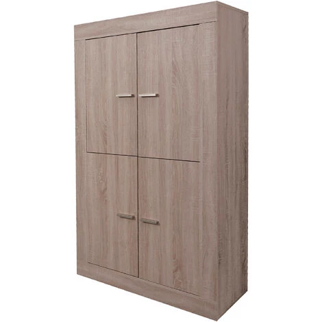 Dmora Buffet Haut De Design Moderne Avec 4 Portes, Buffet De Cuisine, Buffet Avec étagères Et étagères, 102x43h162 Cm, Couleur Chêne 4 Dmora Buffet Haut De Design Moderne Avec 4 Portes, Buffet De Cuisine, Buffet Avec étagères Et étagères, 102x43h162 Cm, Couleur Chêne – Image 4