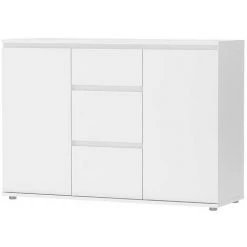 Dmora Buffet Avec Portes Et Tiroirs, Coloris Blanc, 119,45 X 83,7 X 40 Cm -Buffet et enfilade Soldes 38607866 3