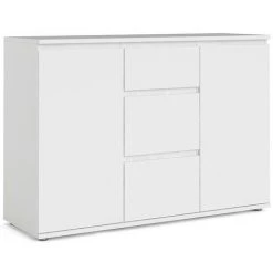 Dmora Buffet Avec Portes Et Tiroirs, Coloris Blanc, 119,45 X 83,7 X 40 Cm -Buffet et enfilade Soldes 38607866 5