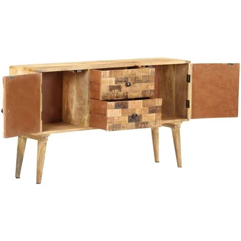 VidaXL Buffet 120x30x70 Cm Bois De Manguier Solide - Brun 2 VidaXL Buffet 120x30x70 Cm Bois De Manguier Solide - Brun – Image 2