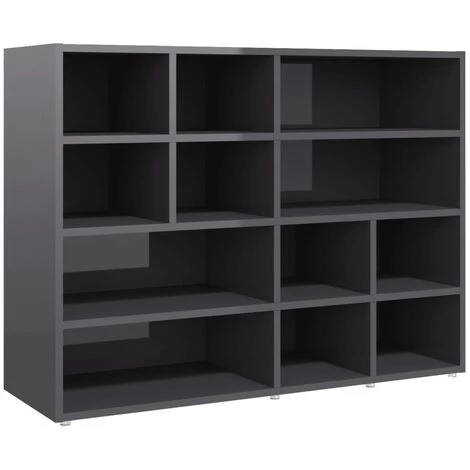 Armoire Latérale 97x32x72 Cm Aggloméré Gris Brillant VidaXL 2 Armoire Latérale 97x32x72 Cm Aggloméré Gris Brillant VidaXL – Image 2