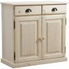 AUBRY GASPARD Buffet En Bois Brut 2 Portes 2 Tiroirs Naturel - Finition Brute