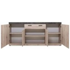 AUTRES Buffet - Décor Chene Sorrento Et Béton - Contemporain - 4 Portes - MALTA - L 200 Cm -Buffet et enfilade Soldes 39607134 4