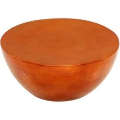 HAPPYSHOPPING Table Basse Aluminium Martele 70 X 30 Cm Cuivre -Buffet et enfilade Soldes 39702050 4