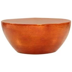 HAPPYSHOPPING Table Basse Aluminium Martele 70 X 30 Cm Cuivre -Buffet et enfilade Soldes 39702050 5