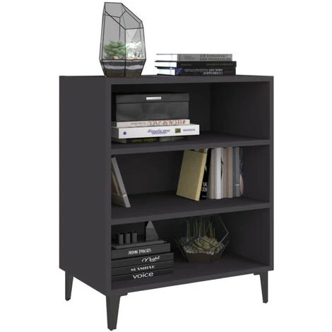 ASUPERMALL Buffet Gris 57x35x70 Cm Agglomere 3 ASUPERMALL Buffet Gris 57x35x70 Cm Agglomere – Image 3