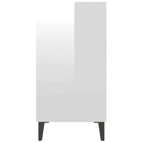 ASUPERMALL Buffet Blanc Brillant 57x35x70 Cm Agglomere 5 ASUPERMALL Buffet Blanc Brillant 57x35x70 Cm Agglomere â Image 5