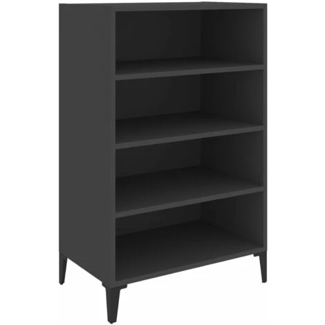 ASUPERMALL Buffet Gris 57x35x90 Cm Agglomere 2 ASUPERMALL Buffet Gris 57x35x90 Cm Agglomere – Image 2