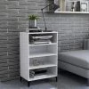 ASUPERMALL Buffet Blanc Brillant 57x35x90 Cm Agglomere