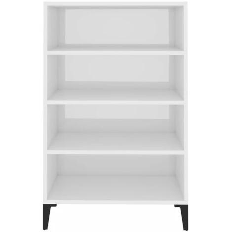 ASUPERMALL Buffet Blanc Brillant 57x35x90 Cm Agglomere 4 ASUPERMALL Buffet Blanc Brillant 57x35x90 Cm Agglomere – Image 4
