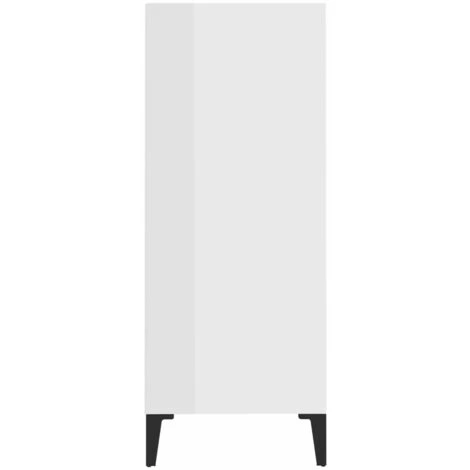 ASUPERMALL Buffet Blanc Brillant 57x35x90 Cm Agglomere 5 ASUPERMALL Buffet Blanc Brillant 57x35x90 Cm Agglomere – Image 5
