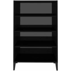 ASUPERMALL Buffet Noir Brillant 57x35x90 Cm Agglomere 8 ASUPERMALL Buffet Noir Brillant 57x35x90 Cm Agglomere -Buffet et enfilade Soldes 39748345 4