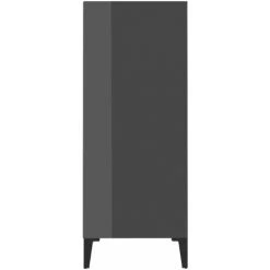 ASUPERMALL Buffet Gris Brillant 57x35x90 Cm Agglomere -Buffet et enfilade Soldes 39748350 5