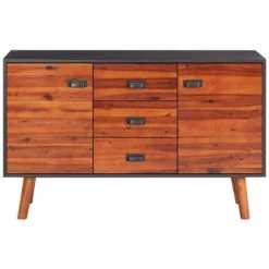 ASUPERMALL Buffet 110x35x70 Cm Bois D'acacia Massif Et MDF 7 ASUPERMALL Buffet 110x35x70 Cm Bois D'acacia Massif Et MDF -Buffet et enfilade Soldes 39777443 3