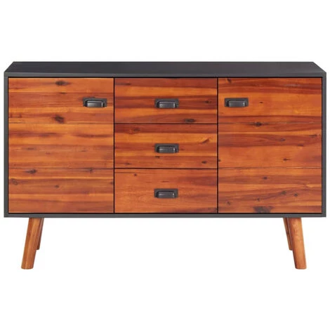 ASUPERMALL Buffet 110x35x70 Cm Bois D'acacia Massif Et MDF 3 ASUPERMALL Buffet 110x35x70 Cm Bois D'acacia Massif Et MDF – Image 3