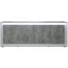 ALTOBUY SKALA - Buffet 4 Portes Effet Béton Avec Eclairage Led - Blanc