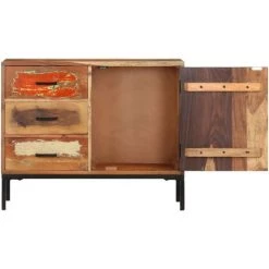 Buffet Bois De Récupération Solide 88 X 30 X 73 Cm VidaXL -Buffet et enfilade Soldes 39920405 4