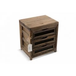 DECORATION D’AUTREFOIS Meuble Bas Rangement 3 Tiroirs 33x25.5x36.5cm - Bois - Marron - Marron -Buffet et enfilade Soldes 40016675 3