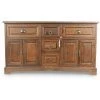 DECORATION D’AUTREFOIS Buffet 5 Tiroirs Bois 124.5x33.5x72cm - Marron - Marron