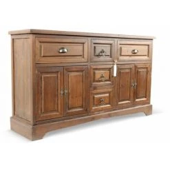DECORATION D’AUTREFOIS Buffet 5 Tiroirs Bois 124.5x33.5x72cm - Marron - Marron 7 DECORATION D’AUTREFOIS Buffet 5 Tiroirs Bois 124.5x33.5x72cm - Marron - Marron -Buffet et enfilade Soldes 40017174 3