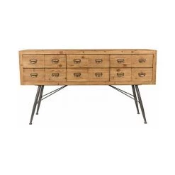 DUTCHBONE Buffet 6 Tiroirs 150x40x84 Cm En Sapin Massif