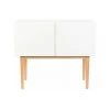 ZUIVER Buffet 2 Portes En Bois Blanc Et Pieds Naturel