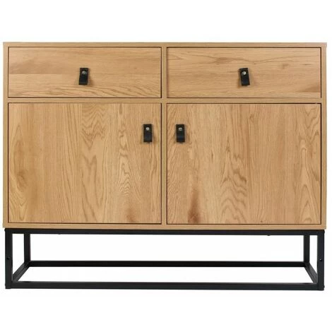 Paris Prix - Buffet 2 Portes & 2 Tiroirs "abbott" 100cm Naturel 1 Paris Prix - Buffet 2 Portes & 2 Tiroirs "abbott" 100cm Naturel