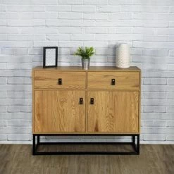 Paris Prix - Buffet 2 Portes & 2 Tiroirs "abbott" 100cm Naturel 9 Paris Prix - Buffet 2 Portes & 2 Tiroirs "abbott" 100cm Naturel -Buffet et enfilade Soldes 40247975 5