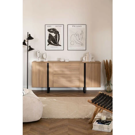 Buffet En Bois Roxer SKLUM Mélamine Bois Rustique - Bois Rustique Bois Rustique 2 Buffet En Bois Roxer SKLUM Mélamine Bois Rustique - Bois Rustique Bois Rustique – Image 2