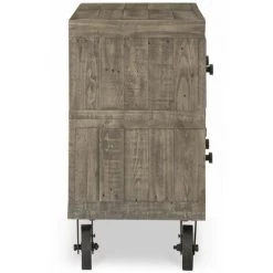 DECORATION D’AUTREFOIS Commode Roues Bois 147x45x84cm - Marron - Marron -Buffet et enfilade Soldes 40542523 3