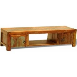 HAPPYSHOPPING Meuble TV Avec 2 Portes Bois De Recuperation Vintage 9 HAPPYSHOPPING Meuble TV Avec 2 Portes Bois De Recuperation Vintage -Buffet et enfilade Soldes 40552032 5