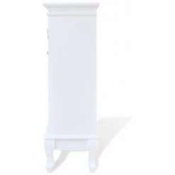 HAPPYSHOPPING Armoire Avec 5 Tiroirs Et 2 Etageres Blanc -Buffet et enfilade Soldes 40552107 5