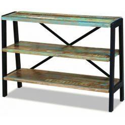 HAPPYSHOPPING Buffet 3 Etageres Bois De Recuperation Massif