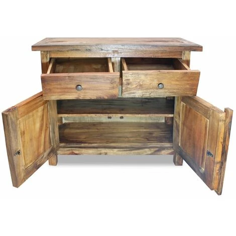HAPPYSHOPPING Buffet Bois De Recuperation Massif 75 X 30 X 65 Cm 3 HAPPYSHOPPING Buffet Bois De Recuperation Massif 75 X 30 X 65 Cm – Image 3