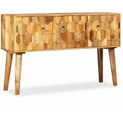 HAPPYSHOPPING Buffet Bois Massif De Manguier 118 X 35 X 75 Cm -Buffet et enfilade Soldes 40555502 4
