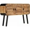 HAPPYSHOPPING Buffet Bois De Manguier Massif 120 X 30 X 76 Cm