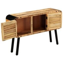 HAPPYSHOPPING Buffet Bois De Manguier Massif 120 X 30 X 76 Cm -Buffet et enfilade Soldes 40555755 5