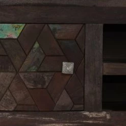 HAPPYSHOPPING Meuble TV Bois De Recuperation Solide 140 X 30 X 45 Cm -Buffet et enfilade Soldes 40556309 4