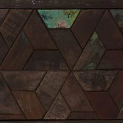 HAPPYSHOPPING Meuble TV Bois De Recuperation Solide 140 X 30 X 45 Cm -Buffet et enfilade Soldes 40556309 5