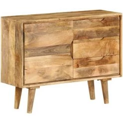 HAPPYSHOPPING Buffet Bois Massif De Manguier 90 X 30 X 69 Cm