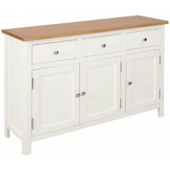 HAPPYSHOPPING Buffet 110 X 33,5 X 70 Cm Bois De Chene Massif
