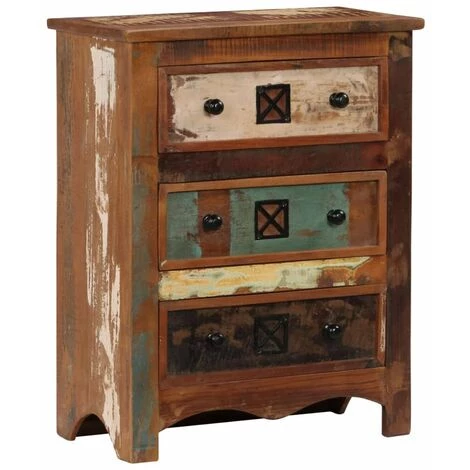 HAPPYSHOPPING Coffre A Tiroirs 60x30x75 Cm Bois Solide De Recuperation 1 HAPPYSHOPPING Coffre A Tiroirs 60x30x75 Cm Bois Solide De Recuperation