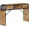 HAPPYSHOPPING Buffet 120 X 30 X 75 Cm Bois De Manguier Massif