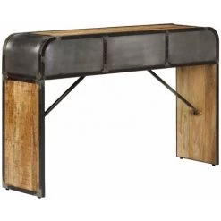 HAPPYSHOPPING Buffet 120 X 30 X 75 Cm Bois De Manguier Massif -Buffet et enfilade Soldes 40558069 3