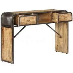 HAPPYSHOPPING Buffet 120 X 30 X 75 Cm Bois De Manguier Massif -Buffet et enfilade Soldes 40558069 4