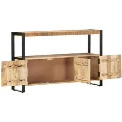 HAPPYSHOPPING Armoire Laterale 120x30x75 Cm Bois De Manguier Solide 8 HAPPYSHOPPING Armoire Laterale 120x30x75 Cm Bois De Manguier Solide -Buffet et enfilade Soldes 40558199 4