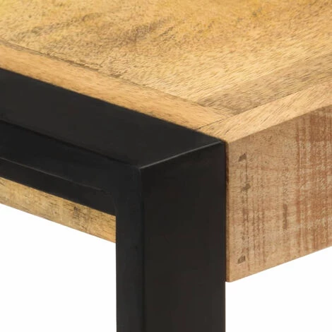 HAPPYSHOPPING Armoire Laterale 120x30x75 Cm Bois De Manguier Solide 5 HAPPYSHOPPING Armoire Laterale 120x30x75 Cm Bois De Manguier Solide – Image 5