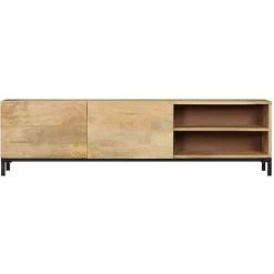HAPPYSHOPPING Meuble TV 145 X 30 X 41 Cm Bois Massif De Manguier 8 HAPPYSHOPPING Meuble TV 145 X 30 X 41 Cm Bois Massif De Manguier -Buffet et enfilade Soldes 40558231 4