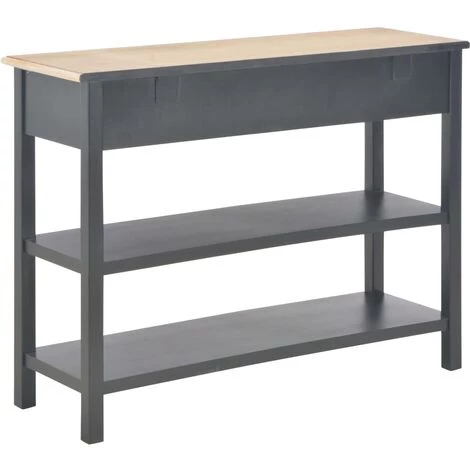 HAPPYSHOPPING Buffet Noir 110x35x80 Cm MDF 4 HAPPYSHOPPING Buffet Noir 110x35x80 Cm MDF – Image 4